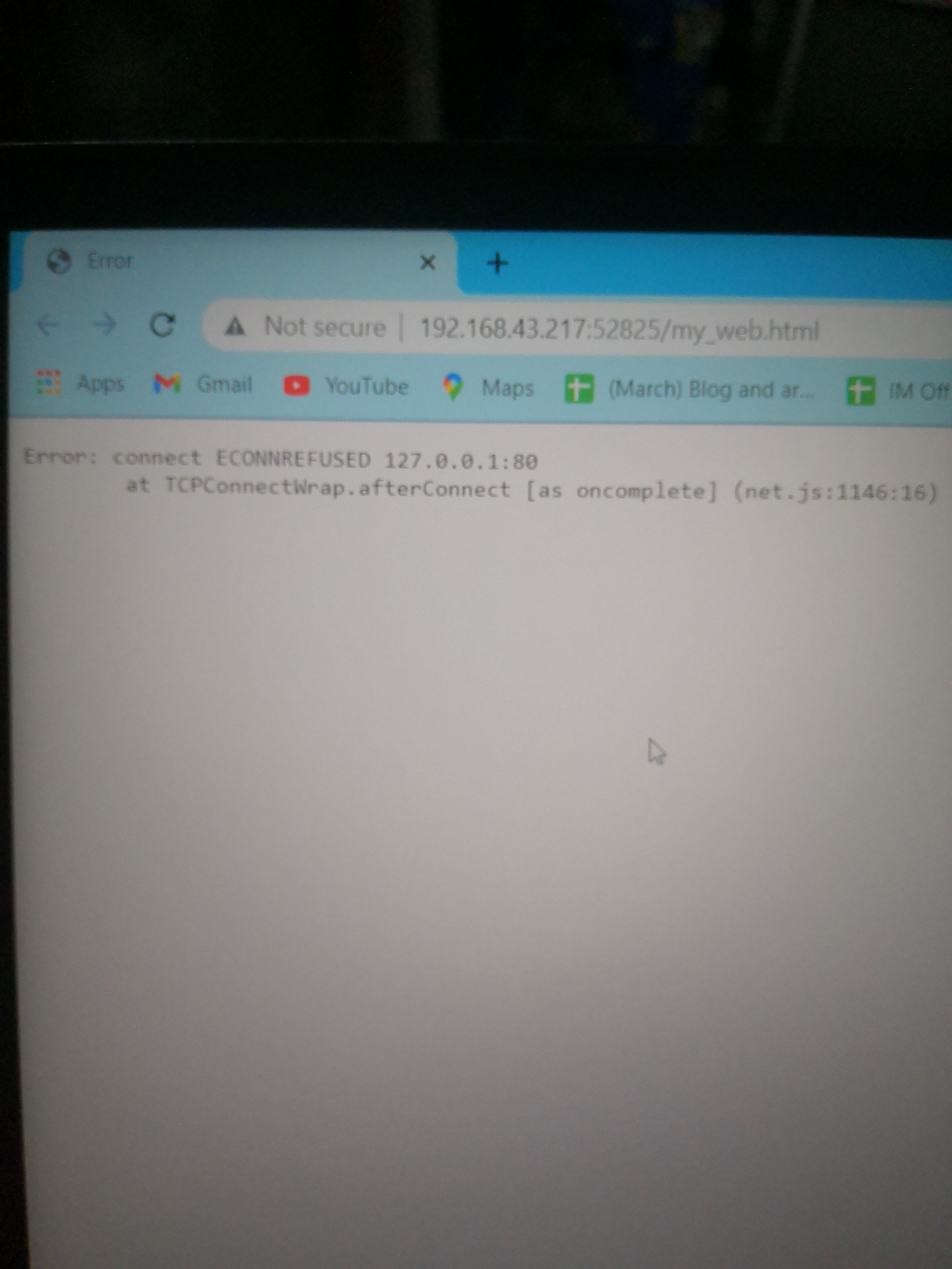 Not opening the web page, also not auto reloading browser. · Issue ...