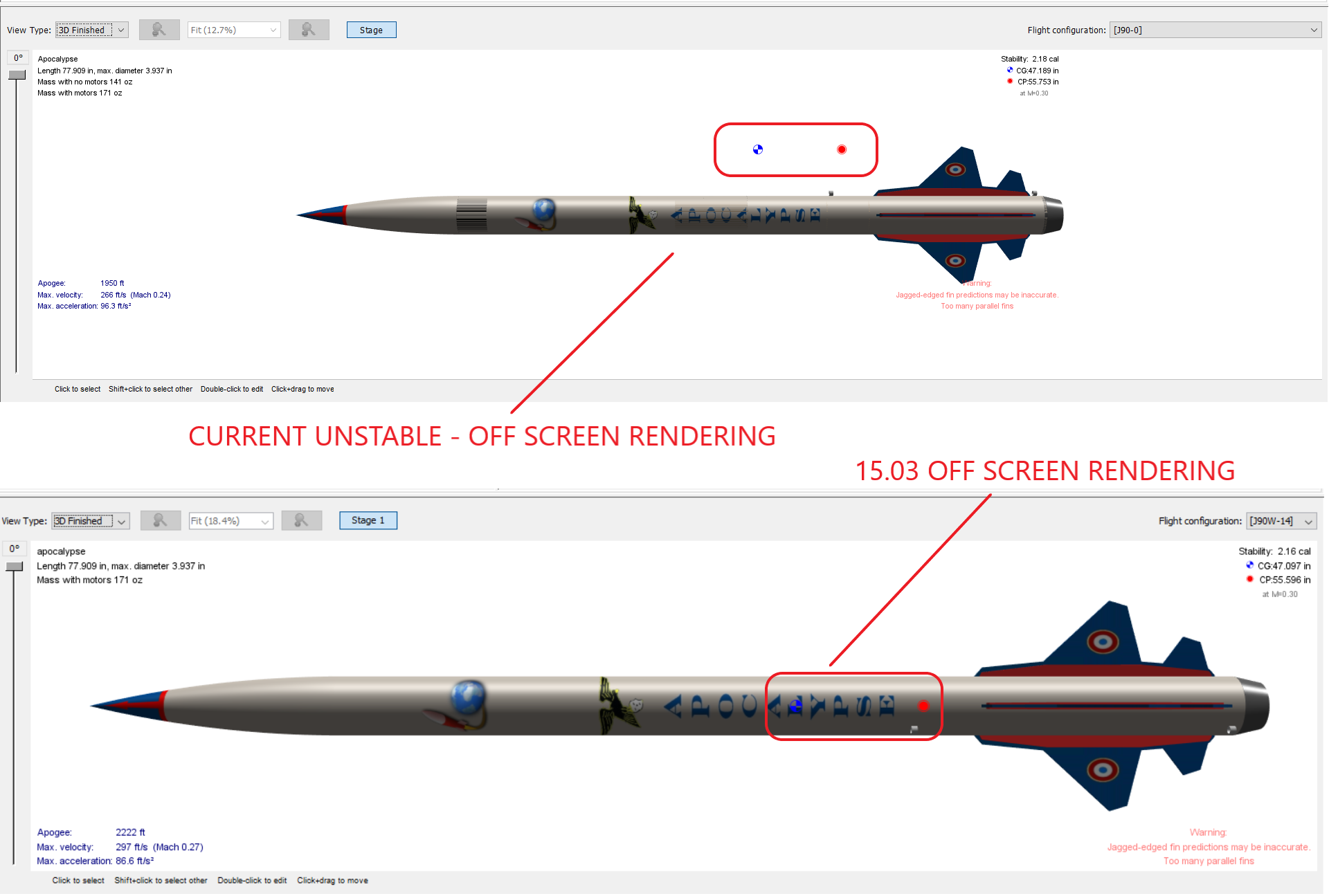 Display smaller in current than 15.03 · Issue #788 · openrocket ...