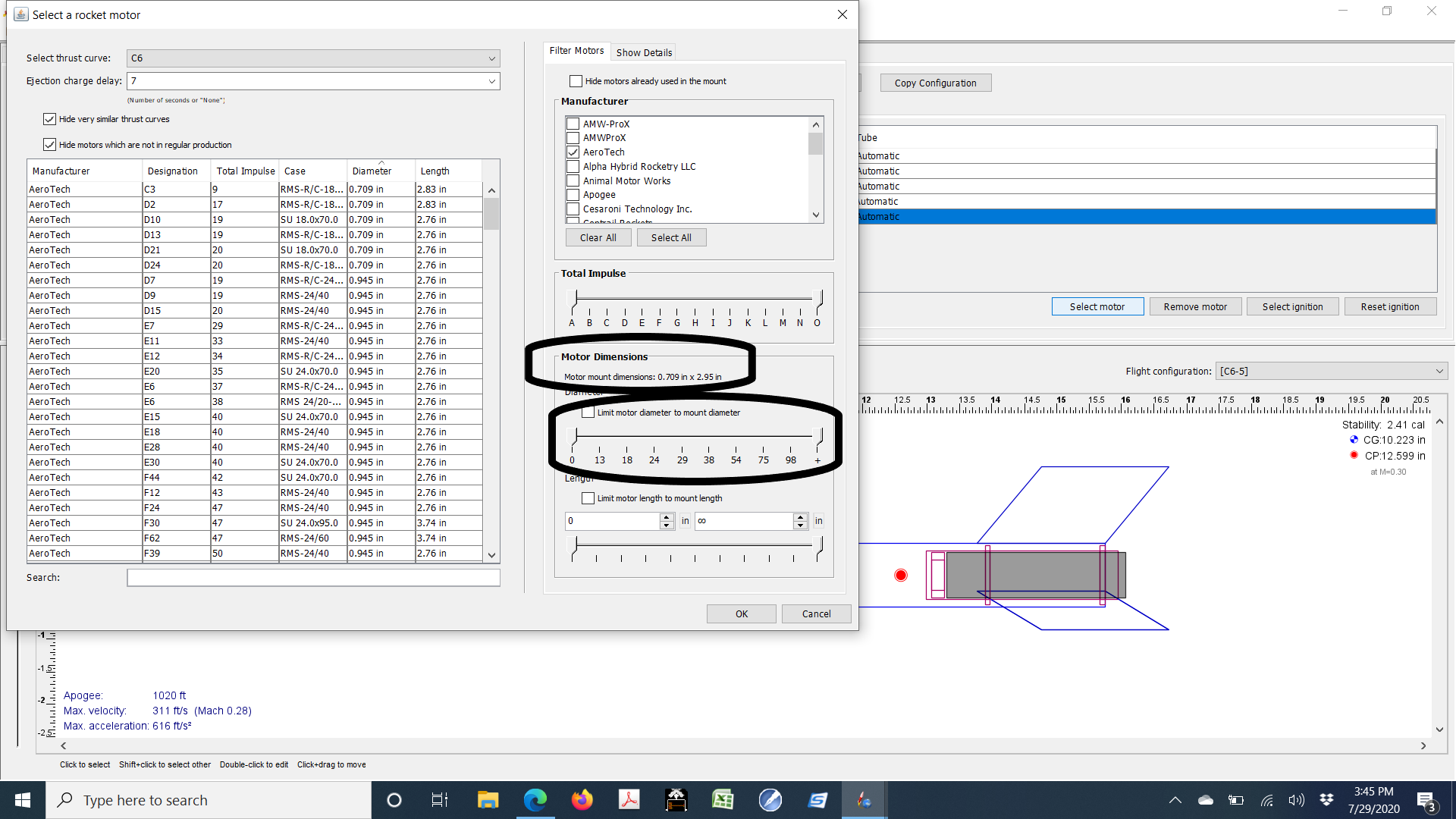 Bug Report -- Motor Dimension Units Not Carried Over to Motor Section ...