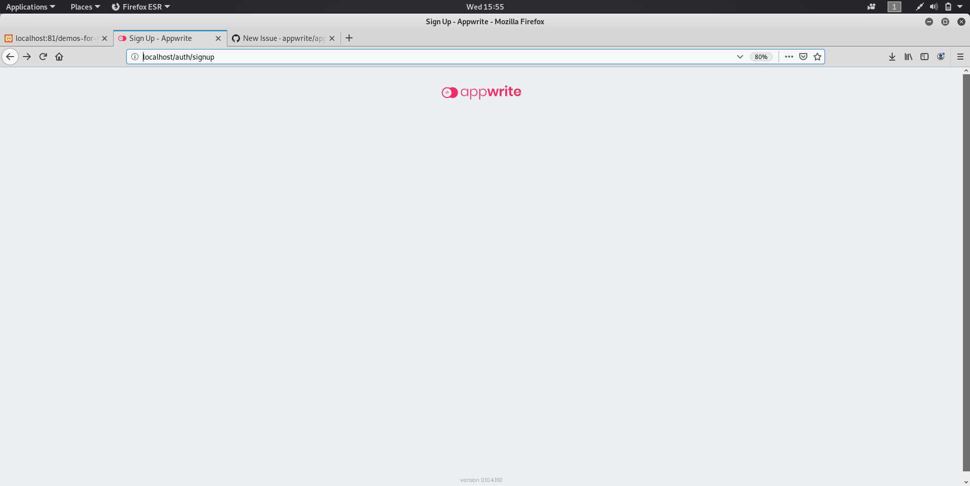 🐛 Bug Report: Unable to see signup screen · Issue #1995 · appwrite ...