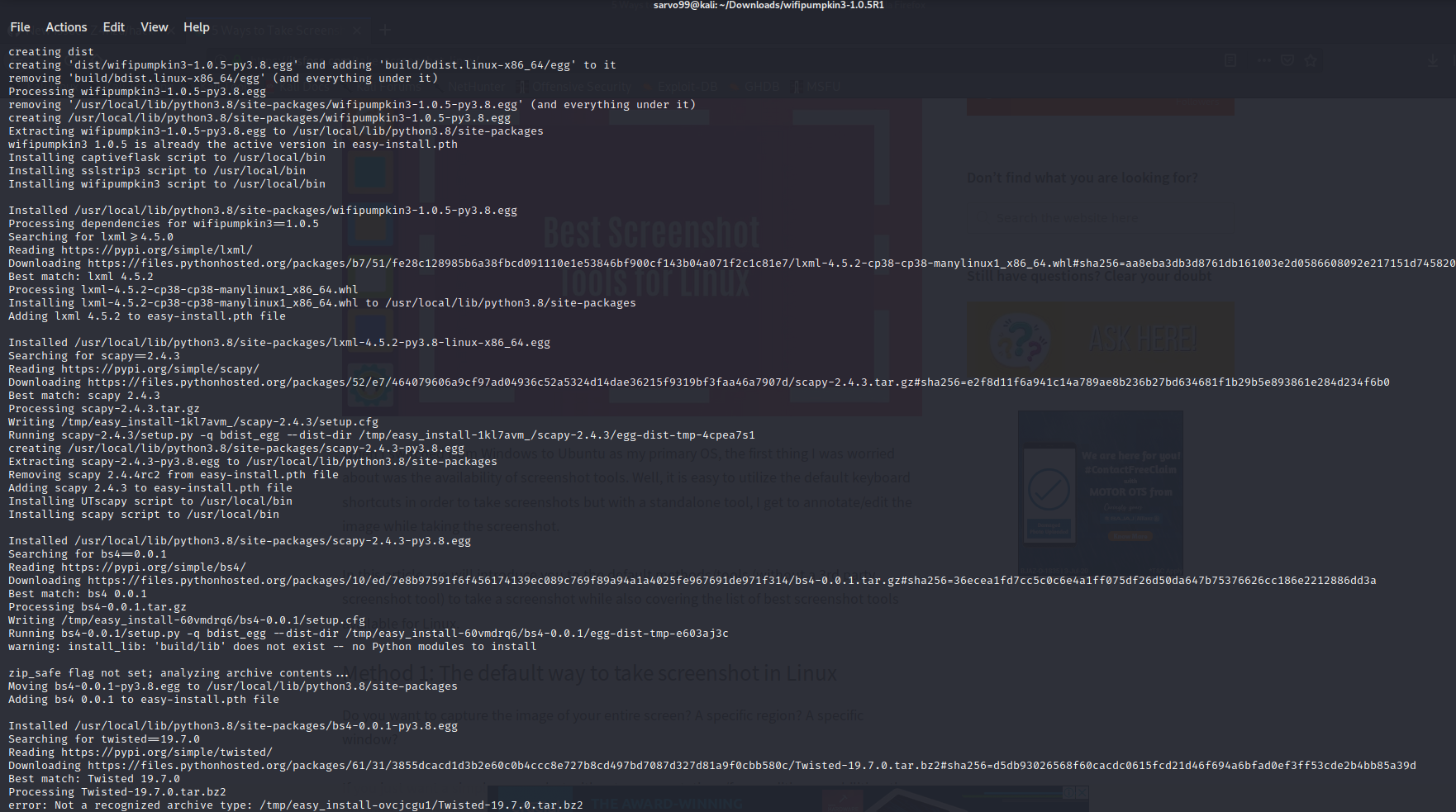 error: Not a recognized archive type · Issue #72 · Z4nzu/hackingtool ...