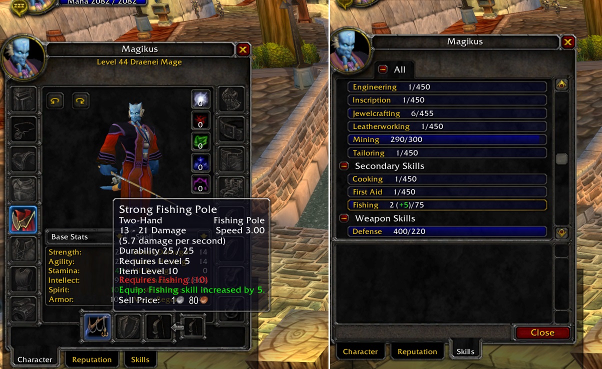 Using "Strong Fishing Pole" without required fishing skill · Issue