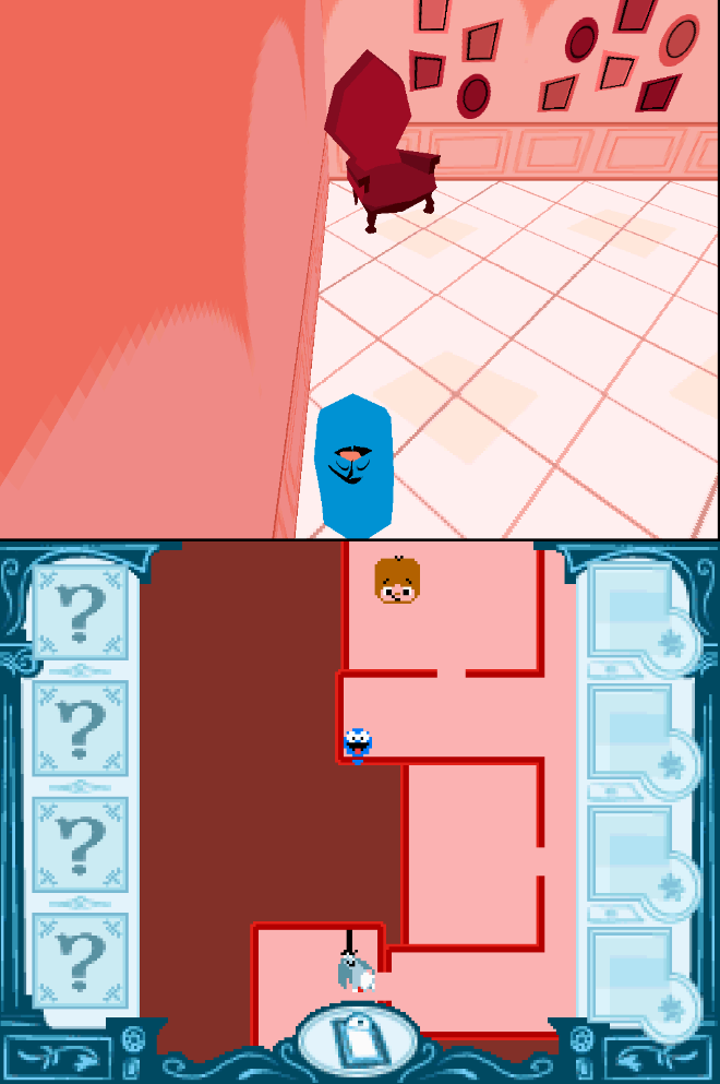 Bloo's face is mangled in Foster's Home for Imaginary Friends