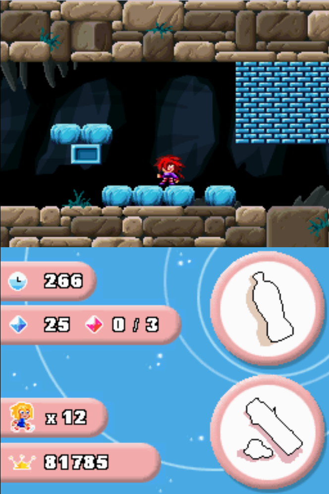 White line on the left side of the screen in level 22 of Giana Sisters