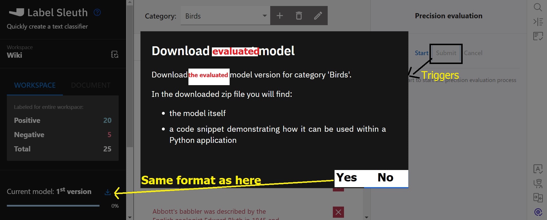 Export-model-after-evaluation