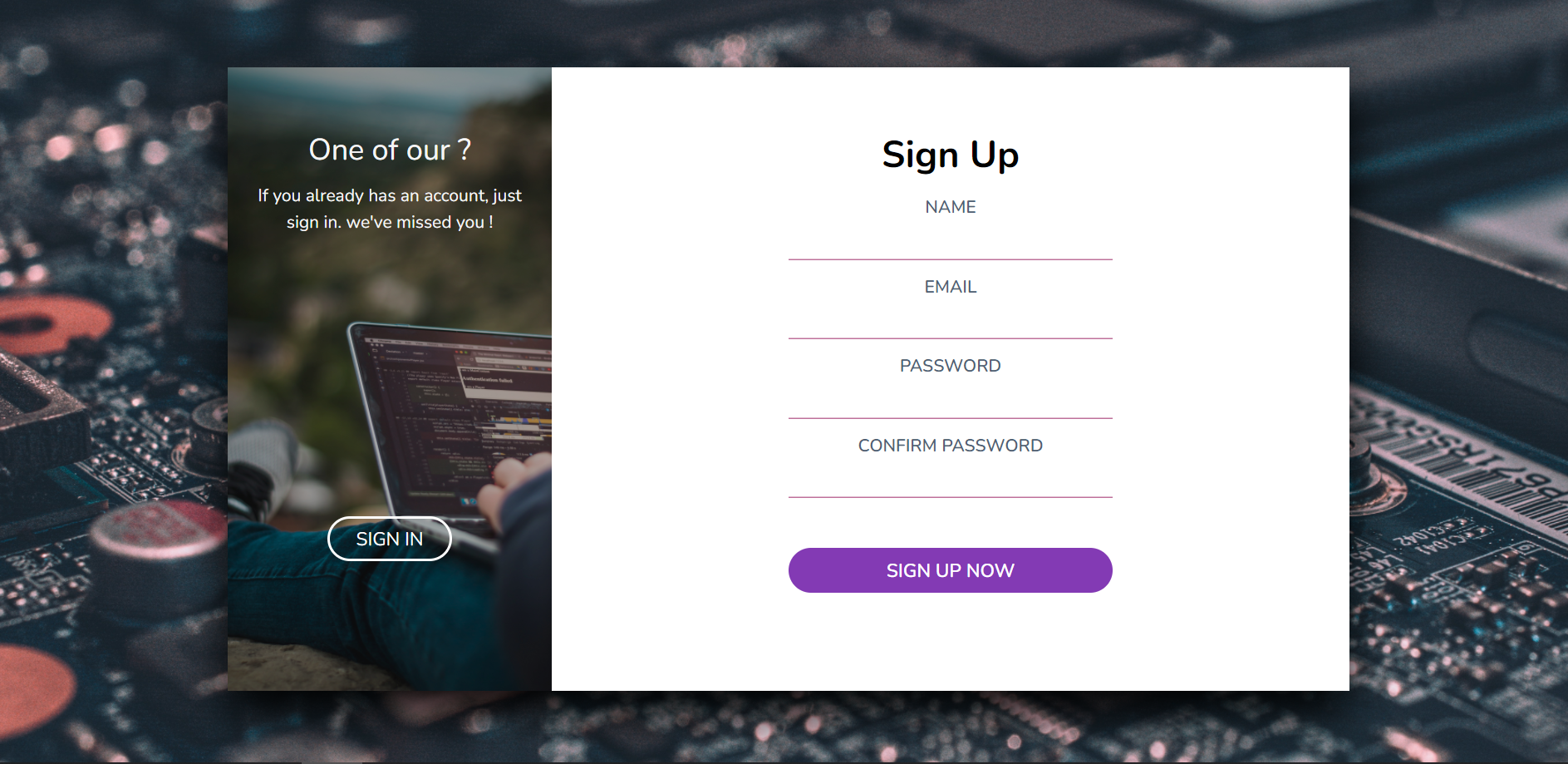GitHub - quocbinh-npm9081/LoginResgisterPage: Login Register Page With ...