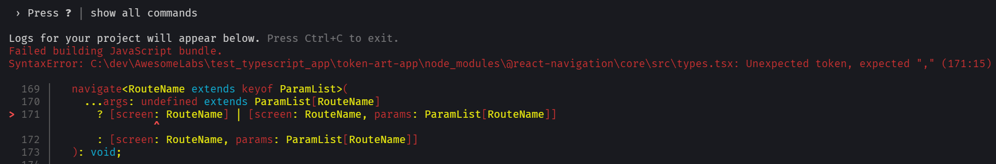 v6 error on fresh expo install (in the types file). · Issue #9545 ...