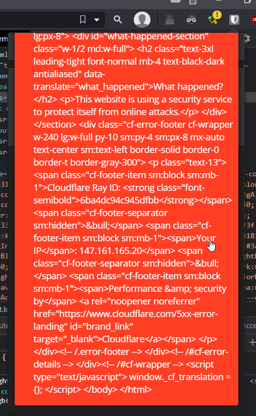 Cloudflare issue in chromium based browsers can t login with error