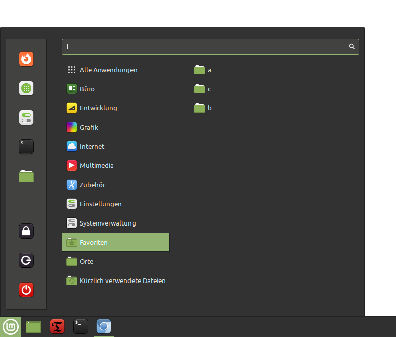 Cinnamon favorites applet does not sort by alphabet · Issue 10861