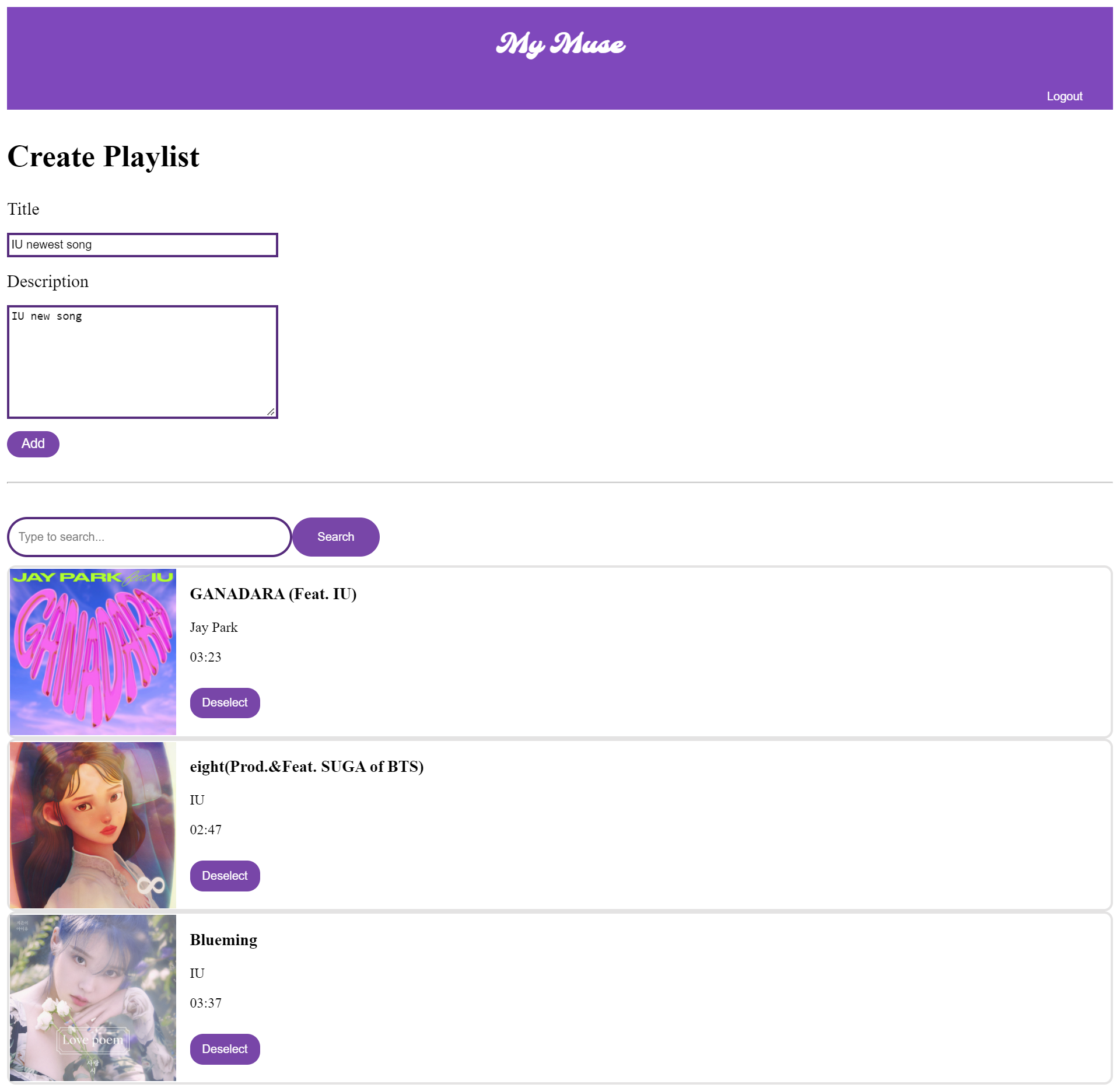 GitHub - mashapriskila/MyMuse_App: This is for my Final Project in ...