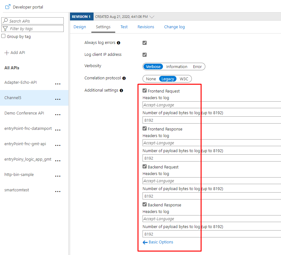 ApiManagementGatewayLogs does not contain RequestBody or ResponseBody ...