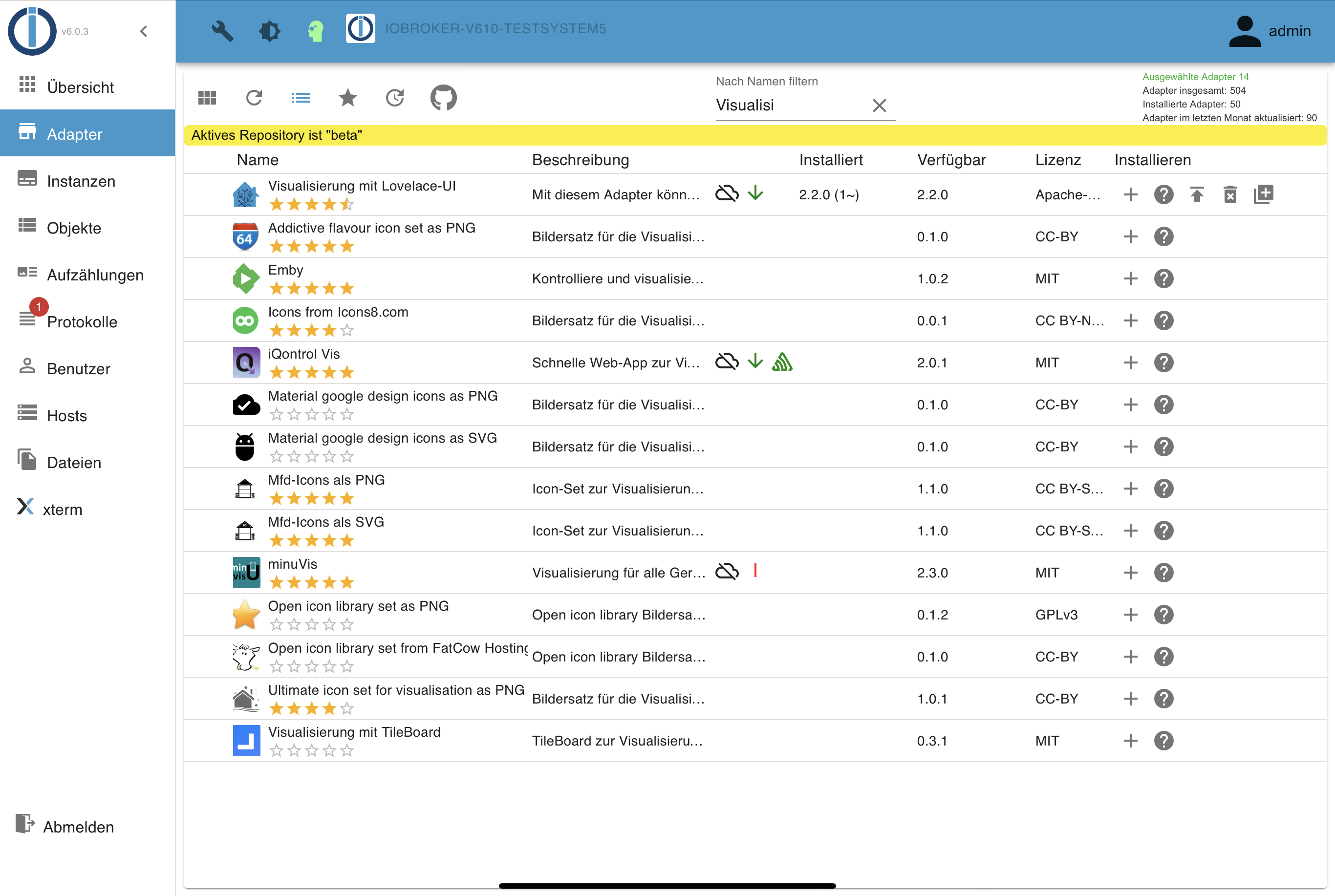 adapter in different languages not found · Issue 1111 · ioBroker