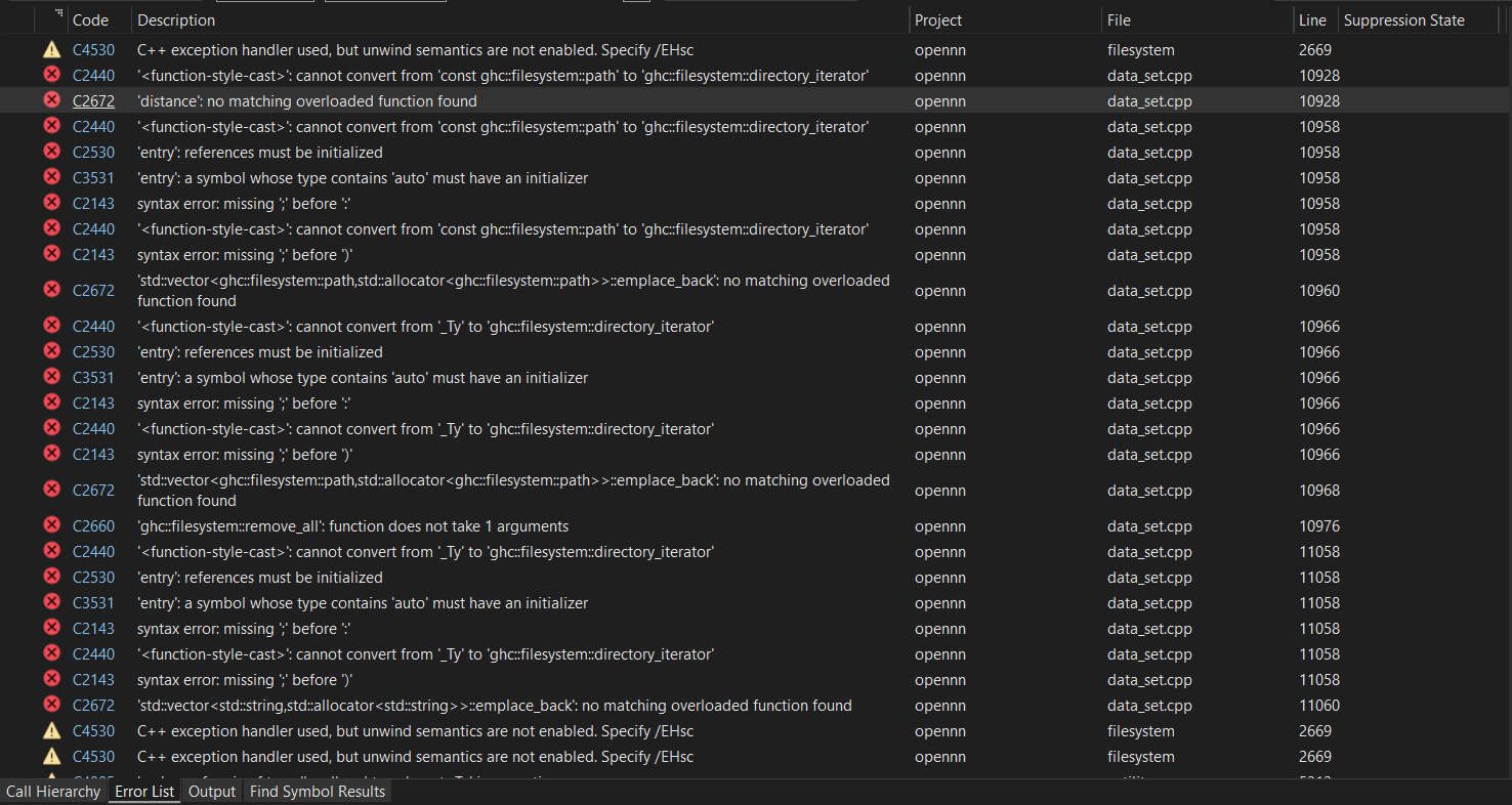 Errors in data_set.cpp during build · Issue #236 · Artelnics/opennn ...