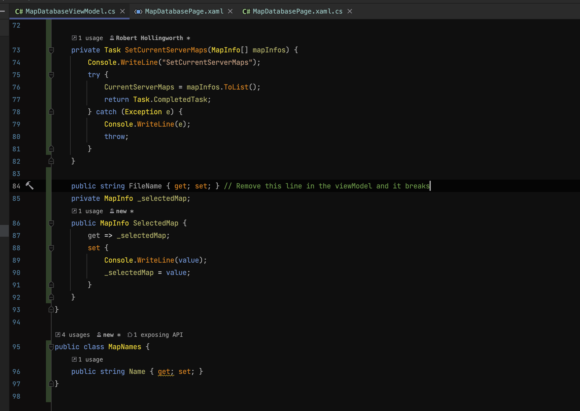 Compiler not recognising property on a model as a listview issue