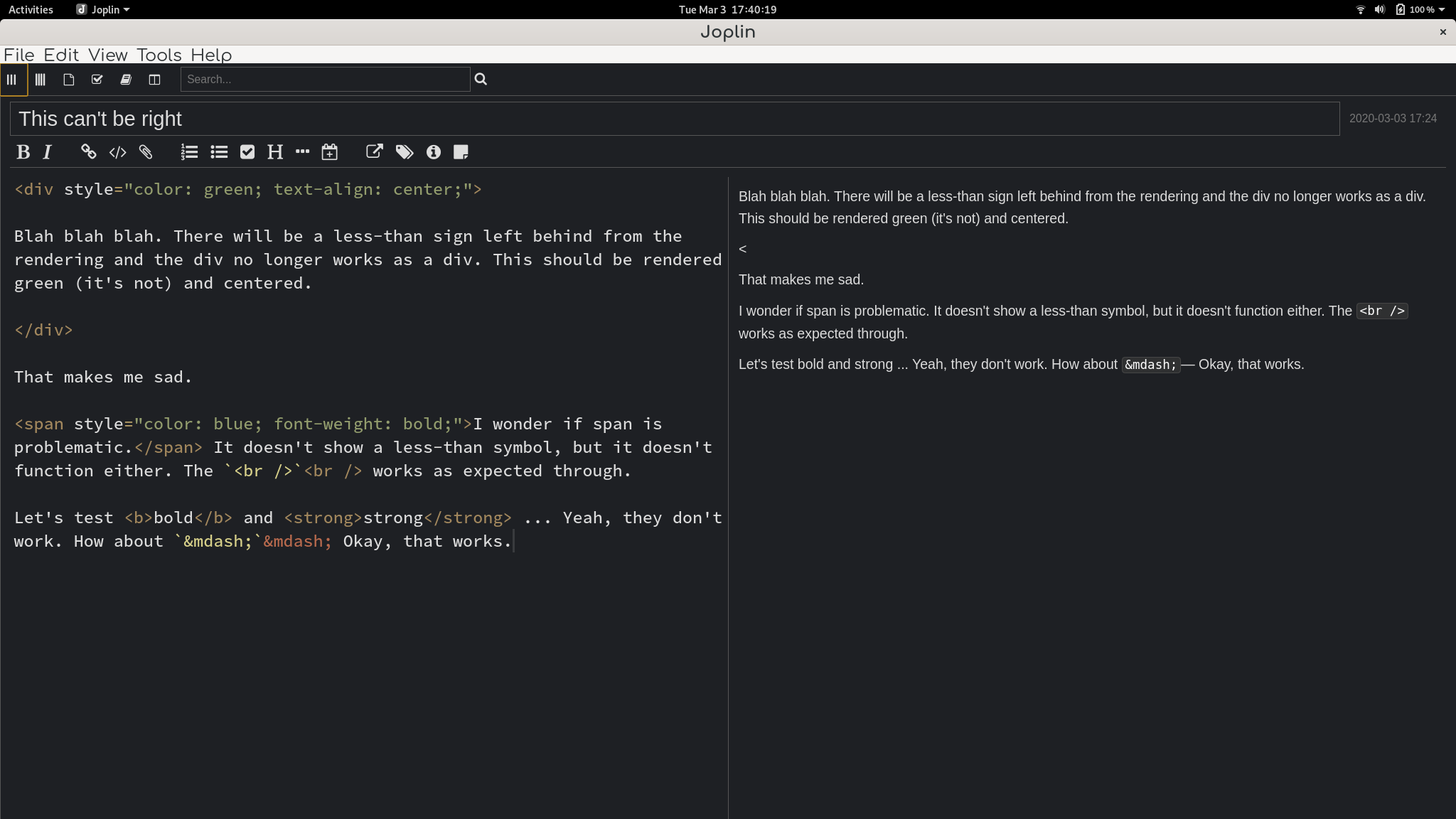 HTML within the markdown no longer renders · Issue #2651 · laurent22 ...