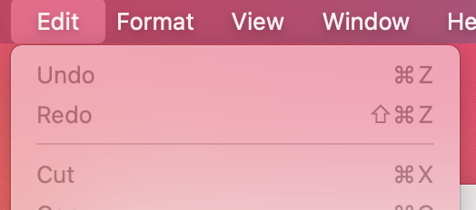 Bug: Undo / redo menu items are disabled (macOS, standalone) · Issue ...