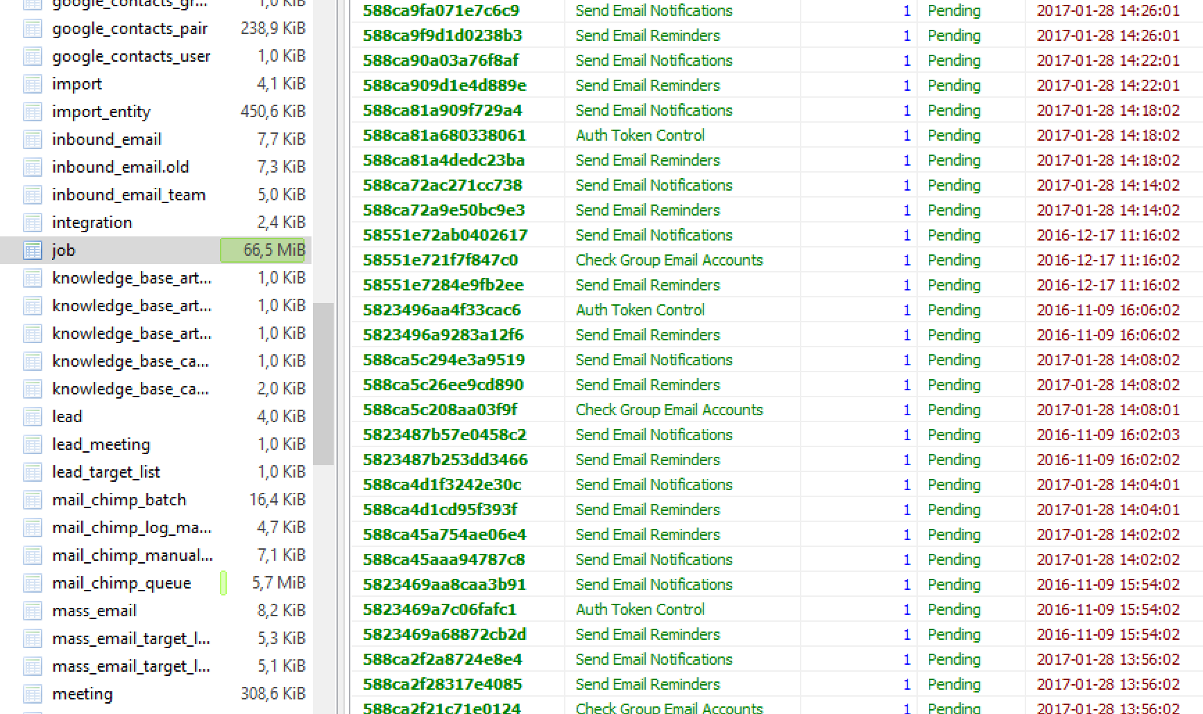 Error 500 when deleting too many records · Issue 998 · espocrm/espocrm
