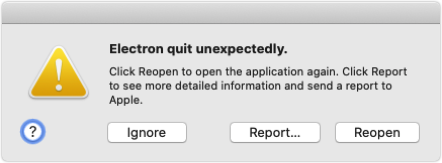Electron quit unexpectedly. · Issue #142364 · microsoft/vscode · GitHub