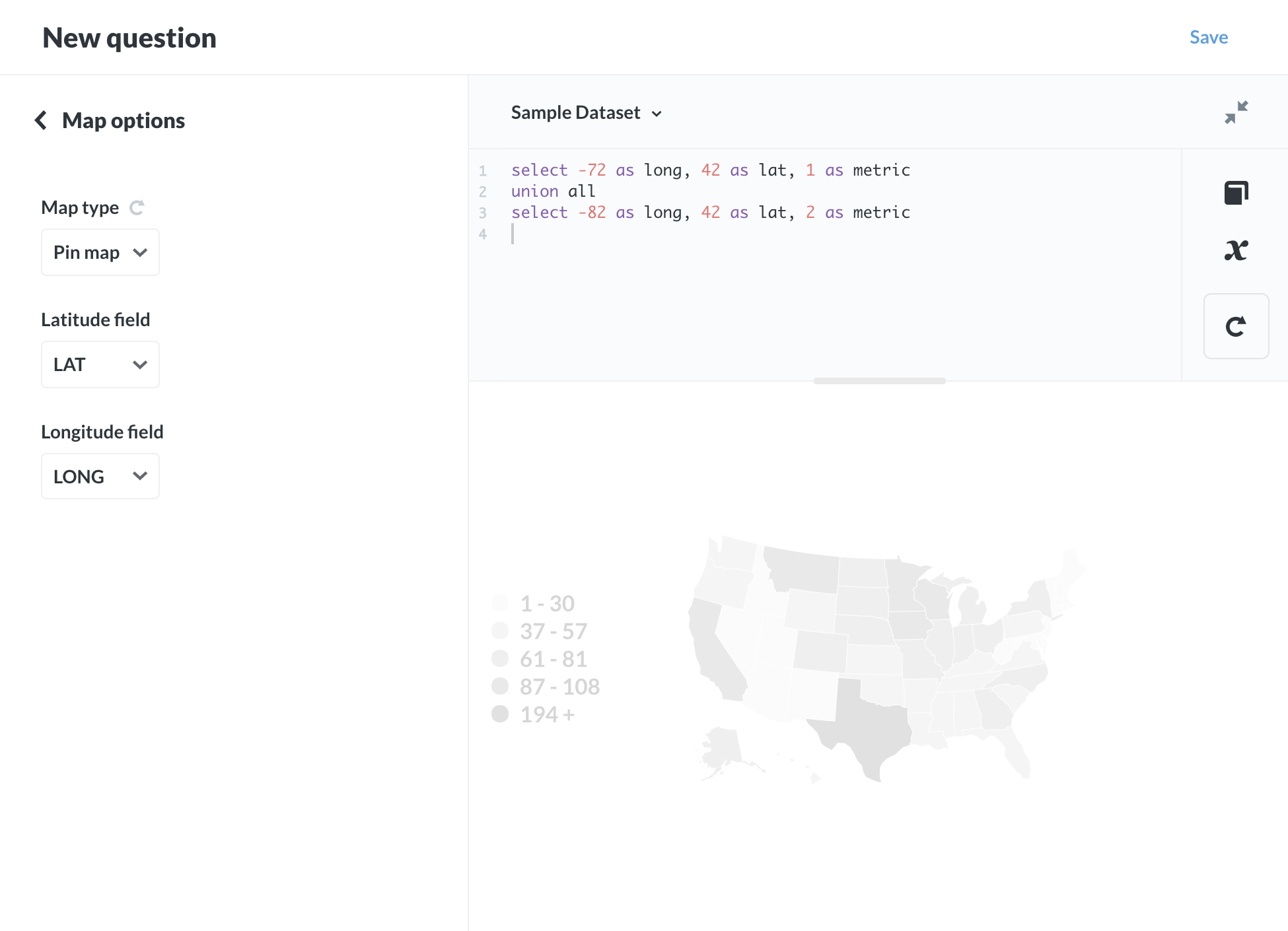 Pin maps are broken for native queries · Issue 11816 · metabase