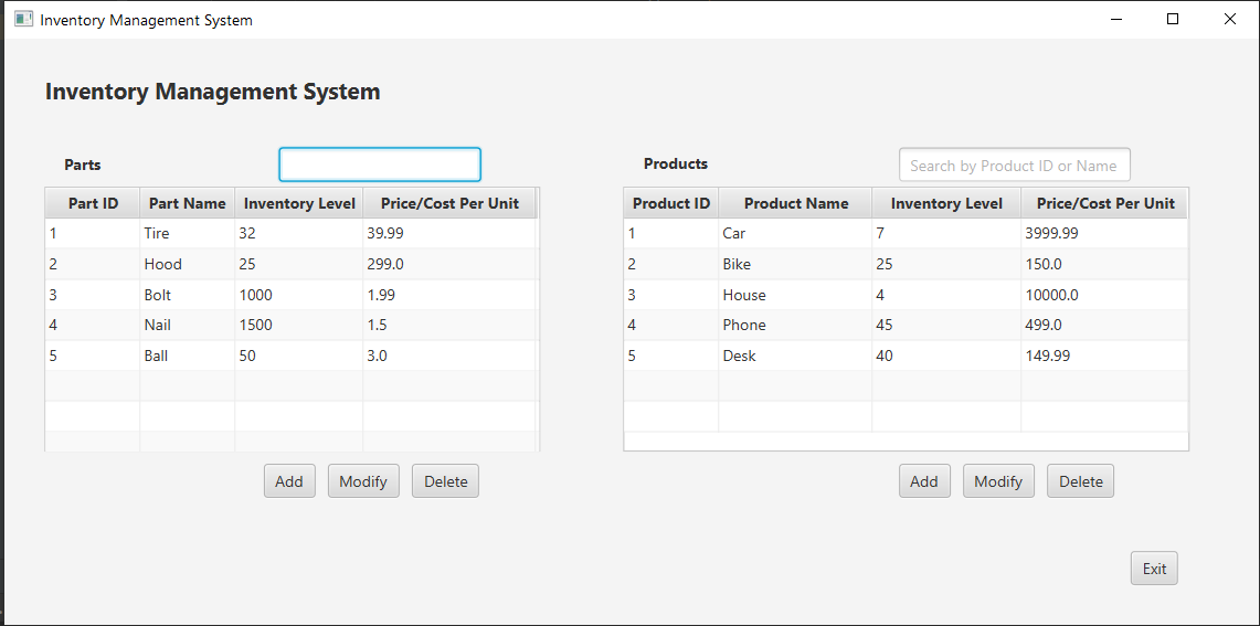 GitHub - butalidn/Inventory-System-Project: Project for Software I