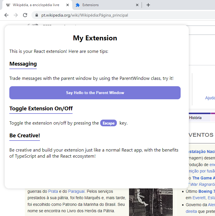 Extension Example