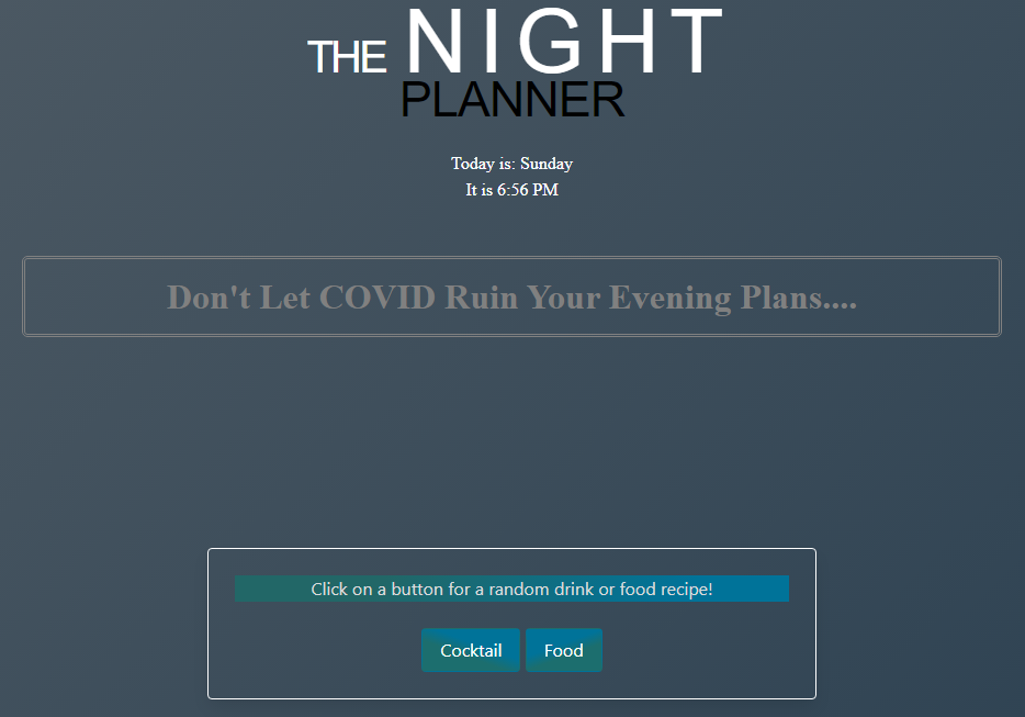 Github Joeyflygare The Night Planner