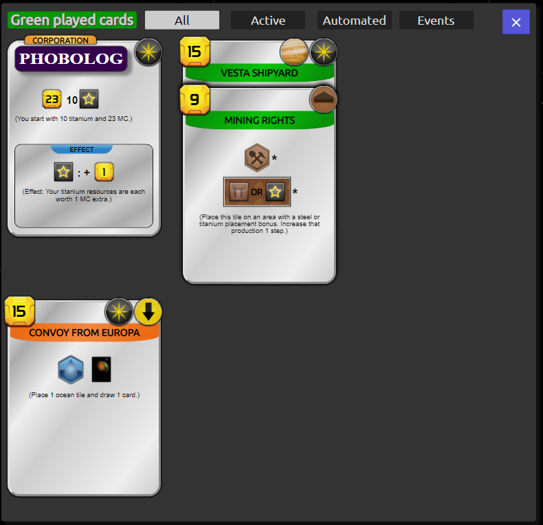 Feature request a button to collapse nonblue cards (outside