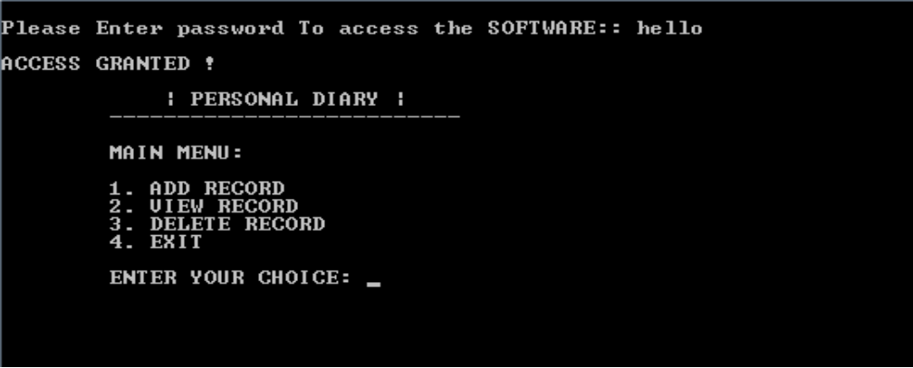 GitHub - tyagi67/firstYearProject: Personal Diary Management System ...