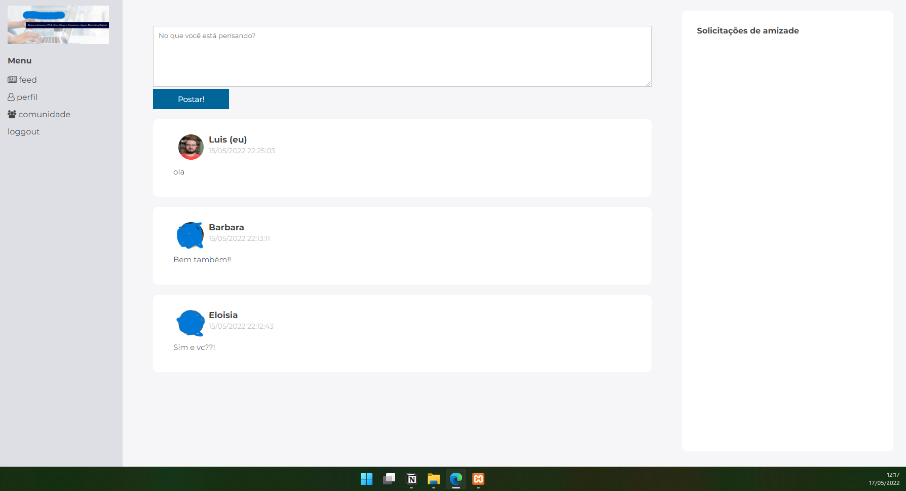 GitHub - lfbond/rede_social_dankicode: Projeto aprendido no curso de ...