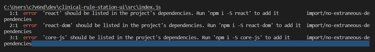 error 'react' should be listed in the project's dependencies. · Issue ...