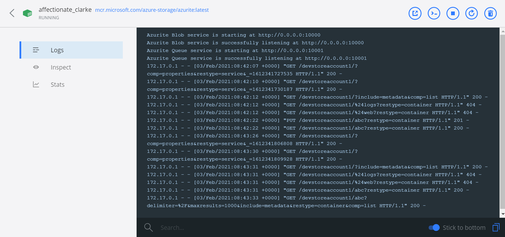 Connect to Azurite via Azure Storage Explorer Unable to retrieve child
