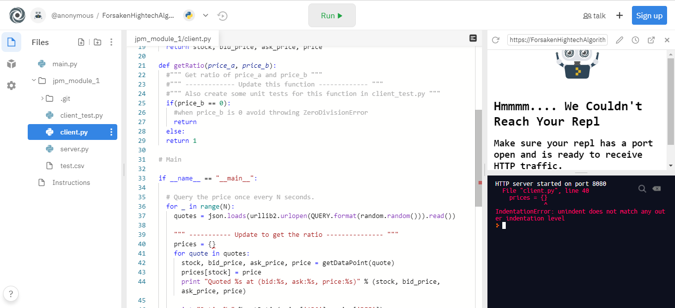 Task 1 indentation on REPL in main method · Issue #219 · insidesherpa ...