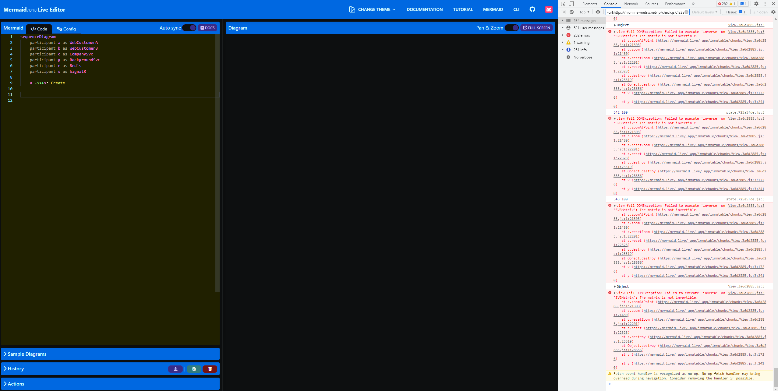 unknown errors · Issue #1209 · mermaid-js/mermaid-live-editor · GitHub