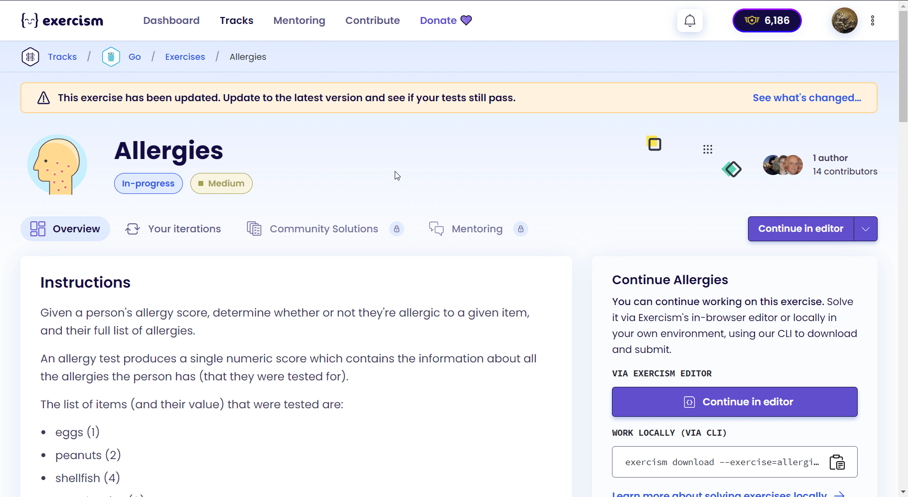 Problem updating some exercises in the Go track · Issue #6010 ...