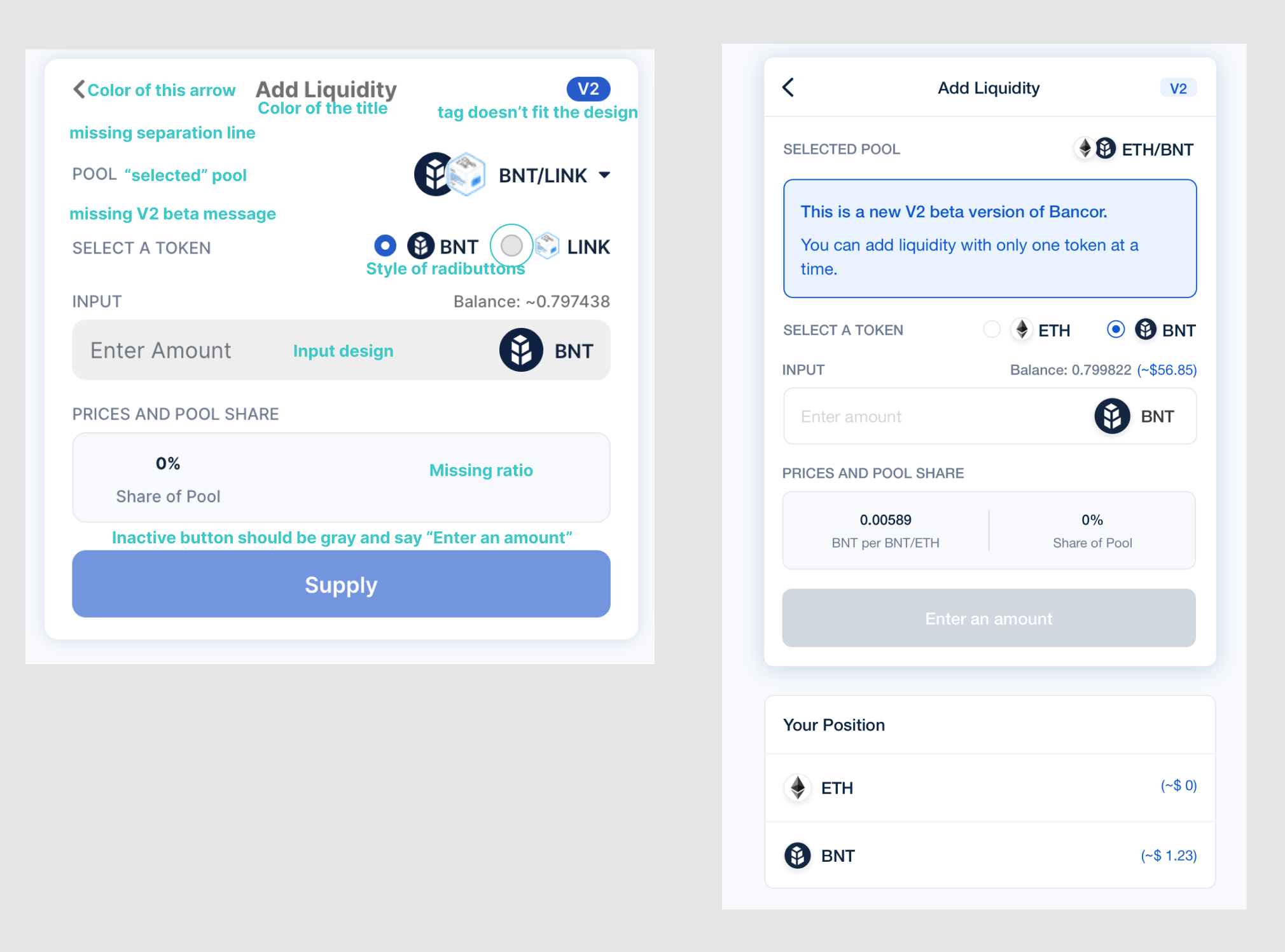 UI - Add Liquidity · Issue #39 · bancorprotocol/webapp · GitHub