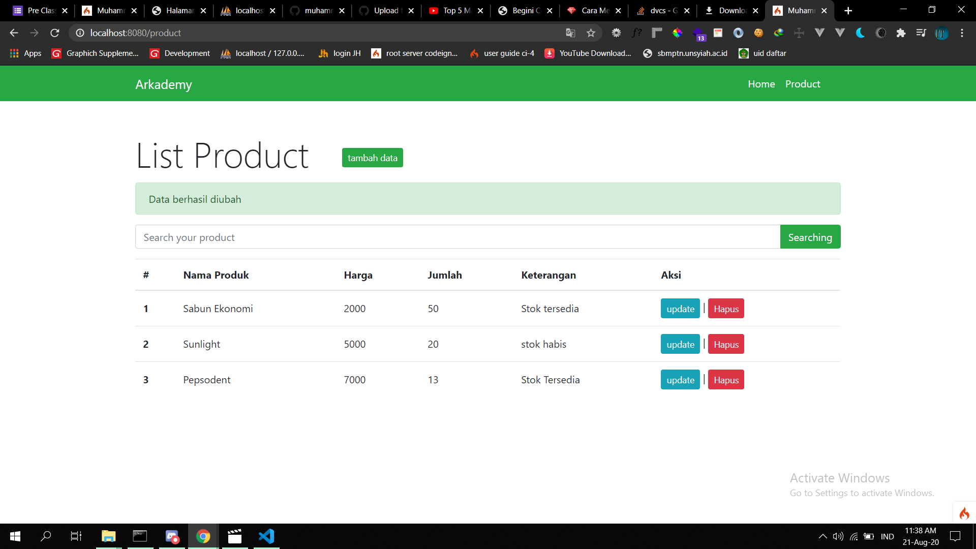 GitHub - muhammadridwan47/WebcrudArkademy: pembuatan crud dari database ...