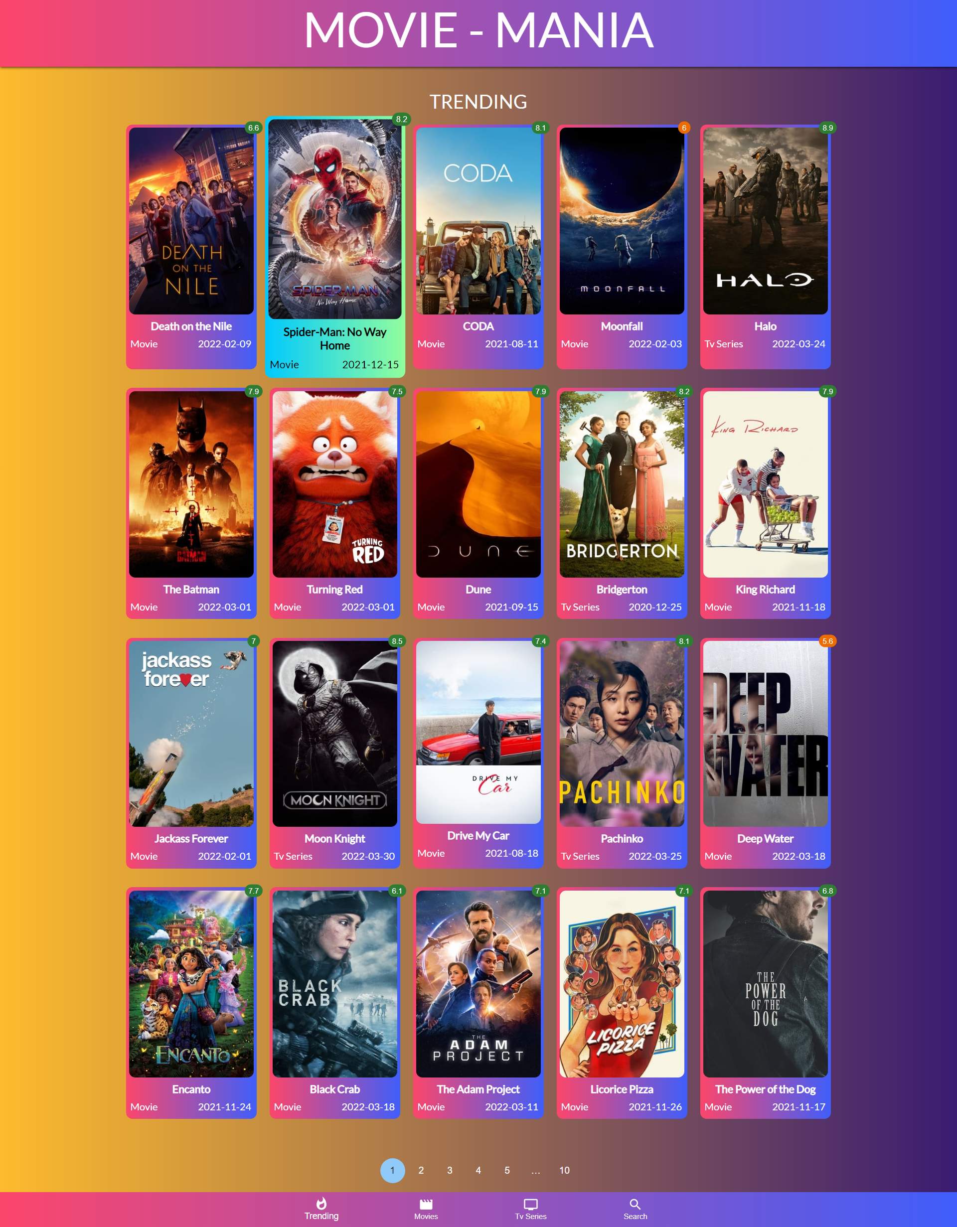 GitHub - yogesh-rai/movie-mania: Movies and series app using reactjs.