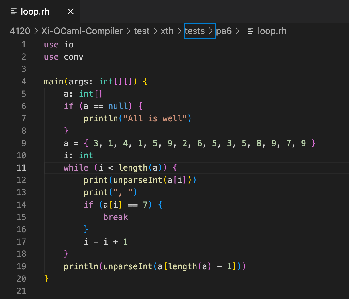 GitHub - allison-j-l/VSCode-Xi-Rho: VSCode support for the Xi language