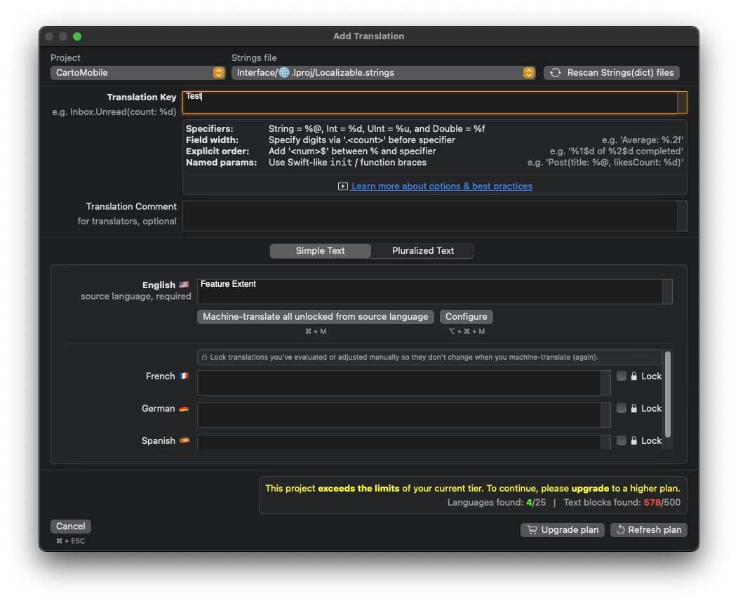 [Bug] [Code: ATWxL] No translation, only error · Issue #25 · FlineDev ...