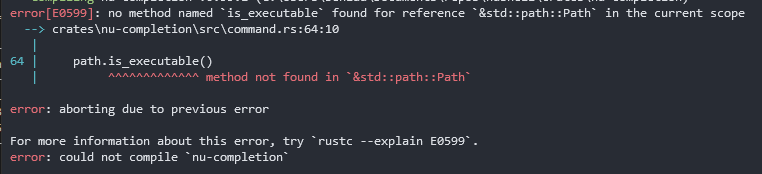 Compile error when missing executable-support · Issue #3676 · nushell ...