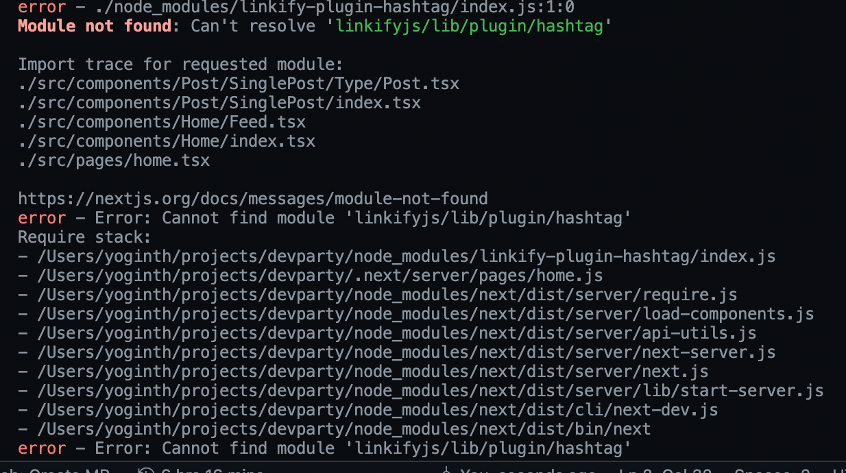 Module not found: Can't resolve 'linkifyjs/lib/plugin/hashtag' · Issue ...