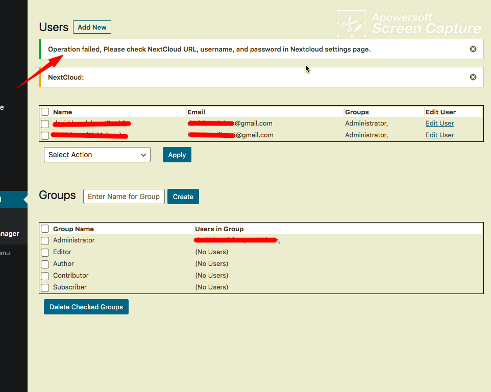 Failing to connect to NextCloud Server · Issue #14 · Great-Southland ...