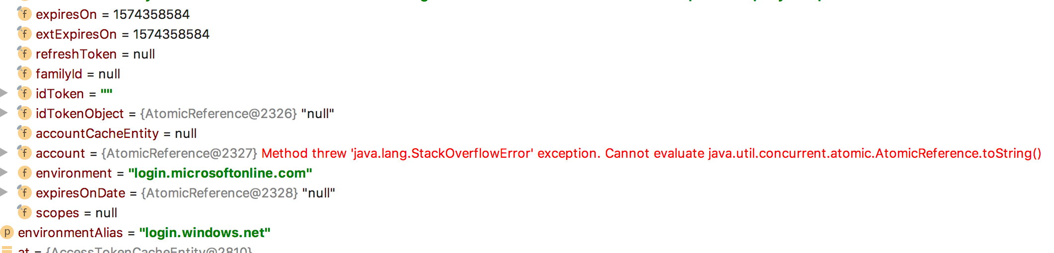 Unexpected 'java.lang.StackOverflowError' exception in TokenCache.java ...