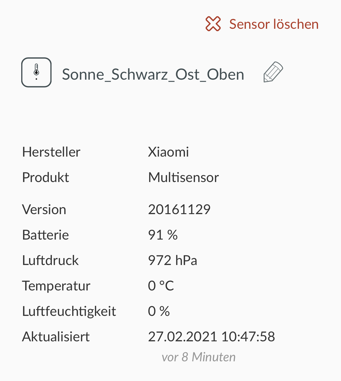 Xiaomi temperature sensor shows 0 degrees · Issue 4491 · dresden