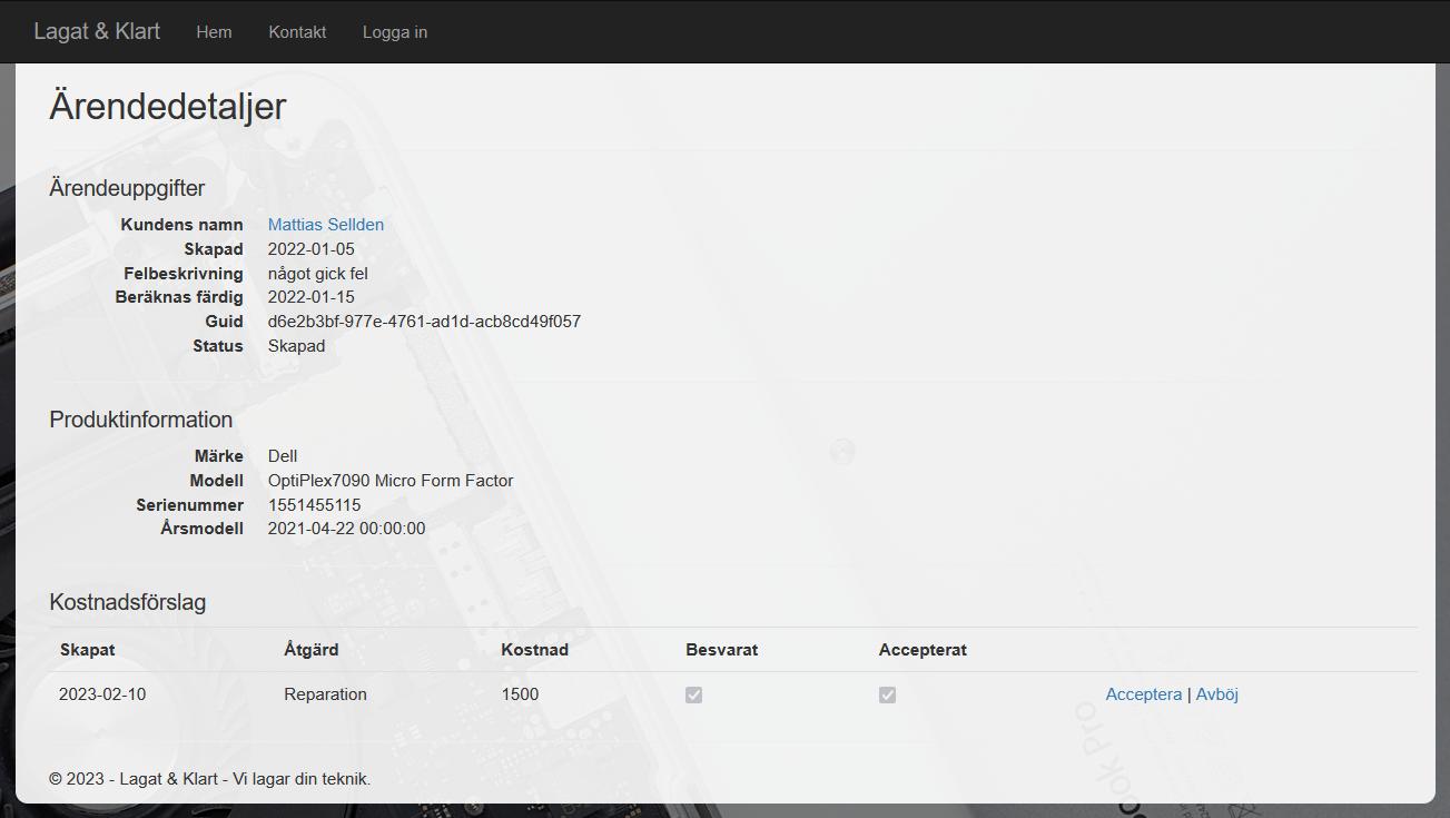 GitHub - mattsell82/RepairAppClient: This is a .Net Framework 4.7.2 MVC ...