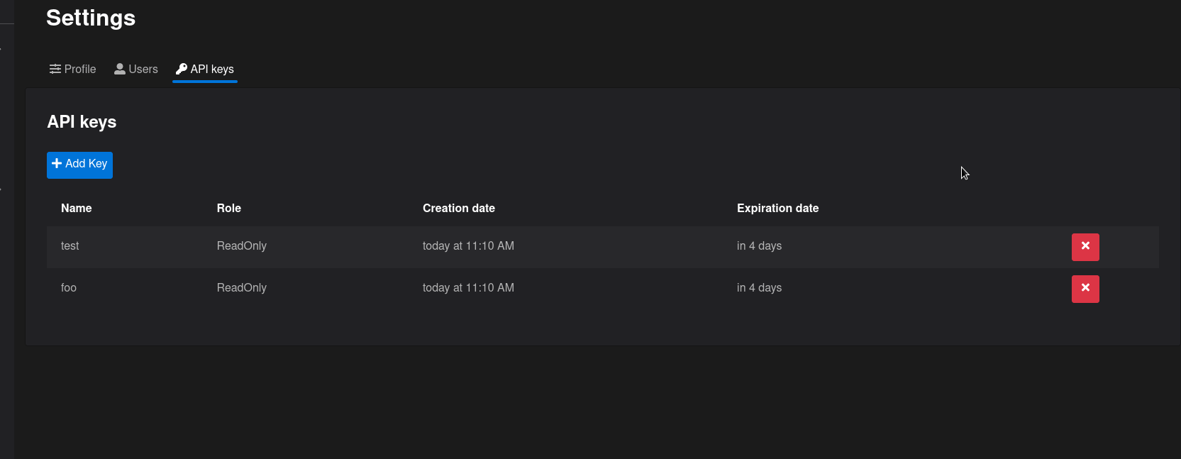 Add confirmation modal when deleting an API KEY · Issue #906 · grafana ...
