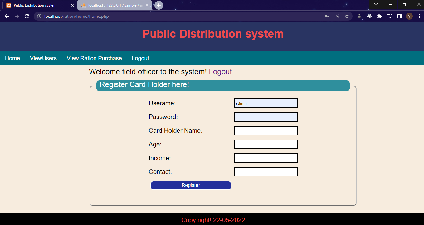 GitHub - Sanketkhaire/Ration_management_System: Online Public ...