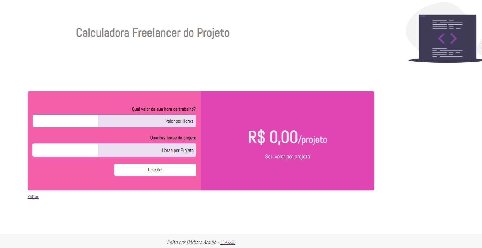 GitHub - babiaraujo/calculator: One of my first projects, developed ...