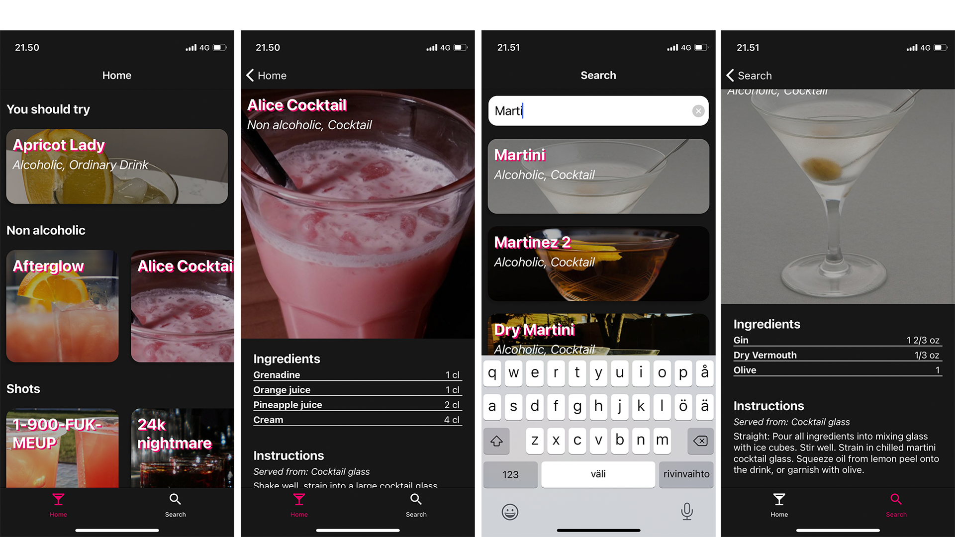 GitHub Jaakko00/CocktailApp A React Native app for cocktail recipes