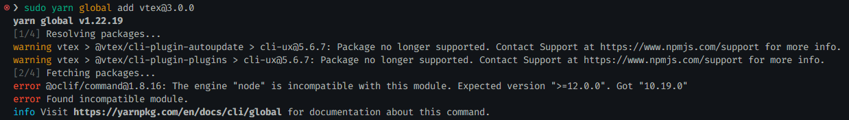 Can't install vtex cli · Issue #1171 · vtex/toolbelt · GitHub